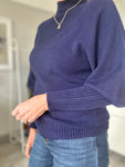 Navy Bishop Sleeve Jumper