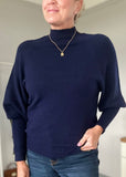 Navy Bishop Sleeve Jumper