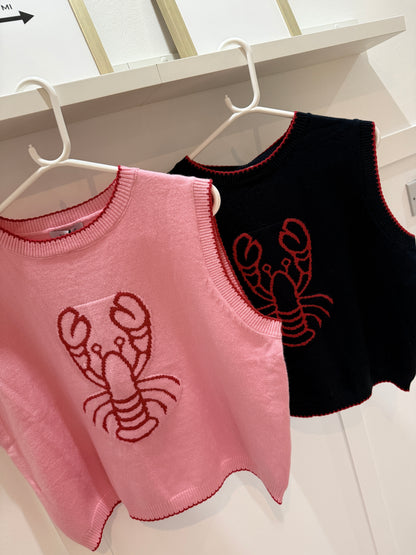 Navy/Red Lobster Motif Tank Top