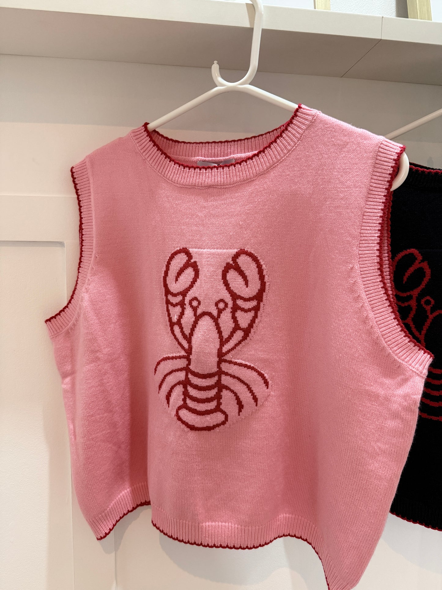 Navy/Red Lobster Motif Tank Top