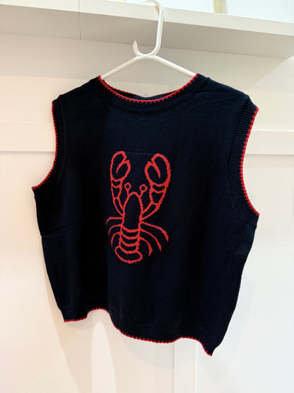 Navy/Red Lobster Motif Tank Top