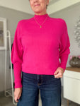 Hot Pink Bishop Sleeve Jumper