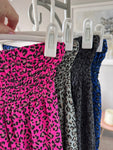 Soft Khaki Leopard Print Floaty Trousers