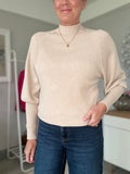 Oatmeal Bishop Sleeve Jumper