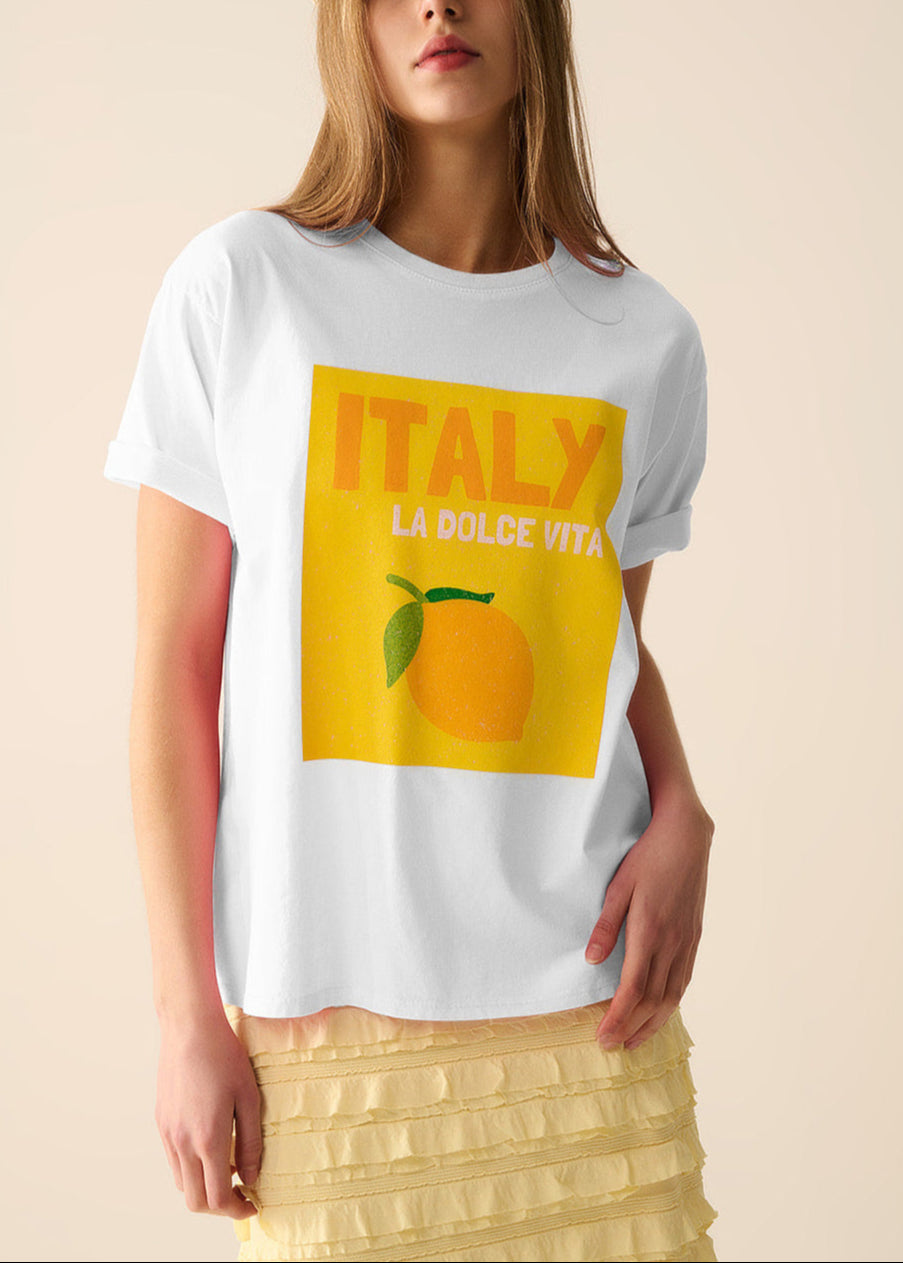 White ITALY La Dolce Vita 🍋 T Shirt