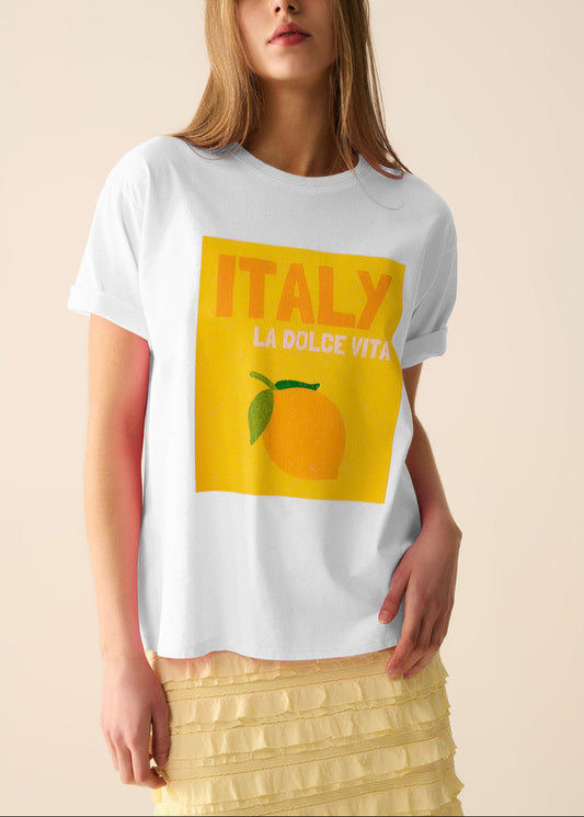 White ITALY La Dolce Vita 🍋 T Shirt