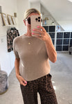 Mocha Fluffy S/S Jumper