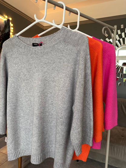 Oatmeal Half Sleeve Jumper