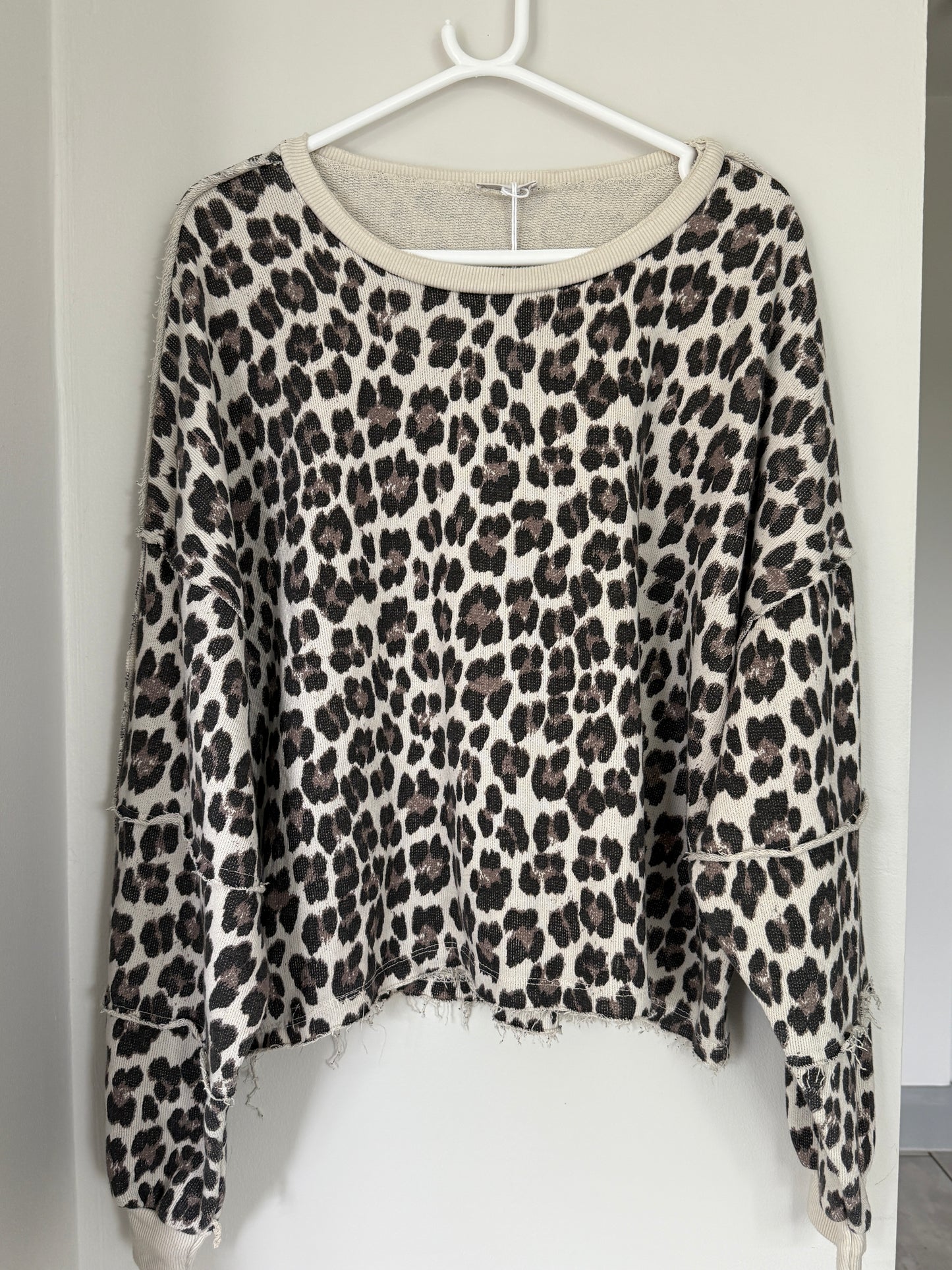 Cobalt Leopard Oversized Sweatshirt