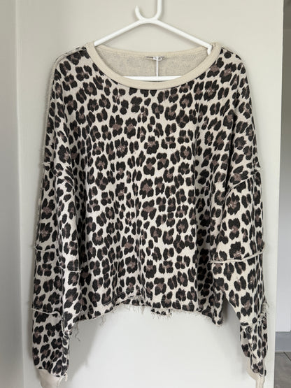 Cobalt Leopard Oversized Sweatshirt