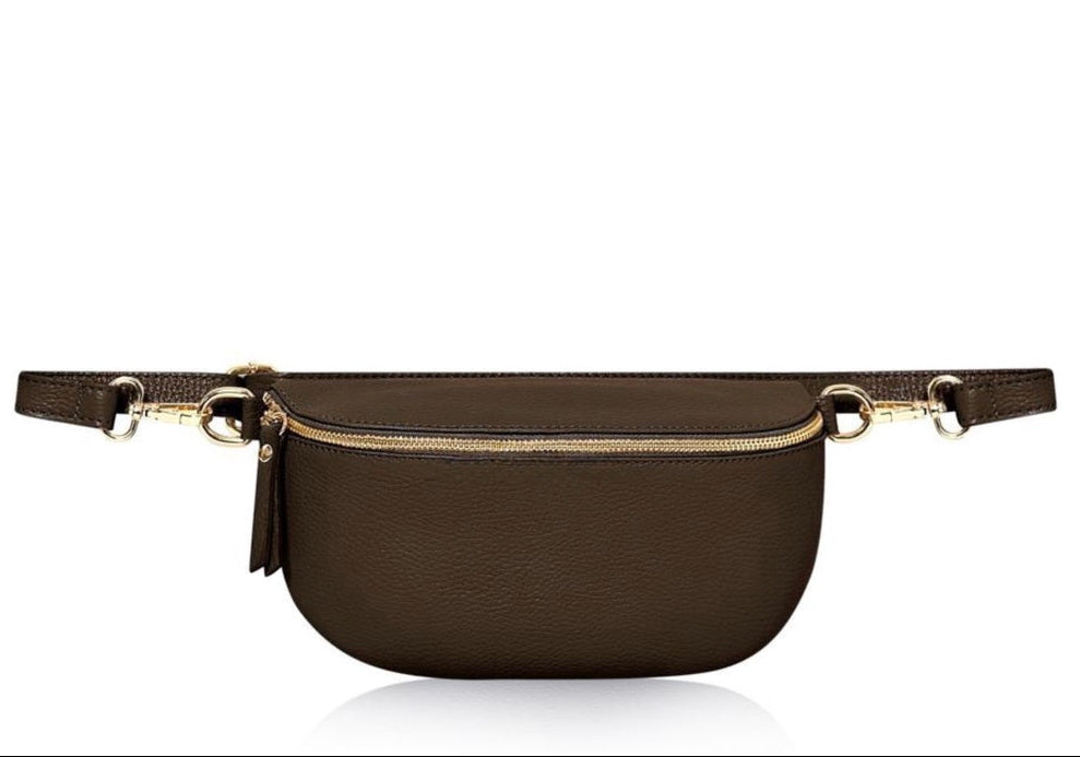 Brown LARGE Leather Bum Bag