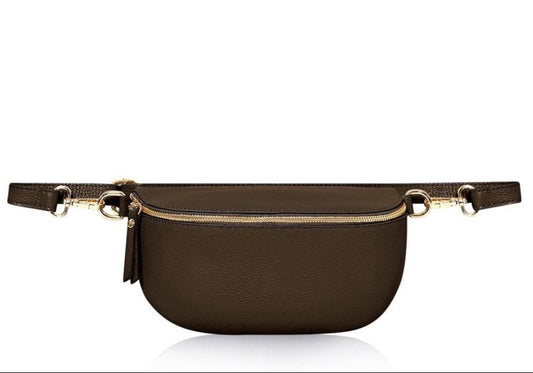 Brown LARGE Leather Bum Bag