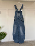 Blue Denim Barrel Leg Dungarees