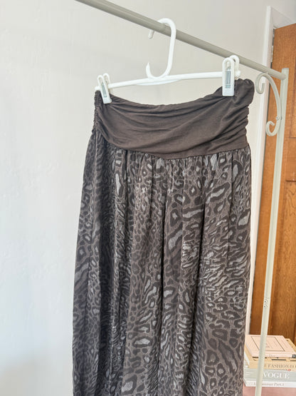 Animal Print Balloon Leg Trousers