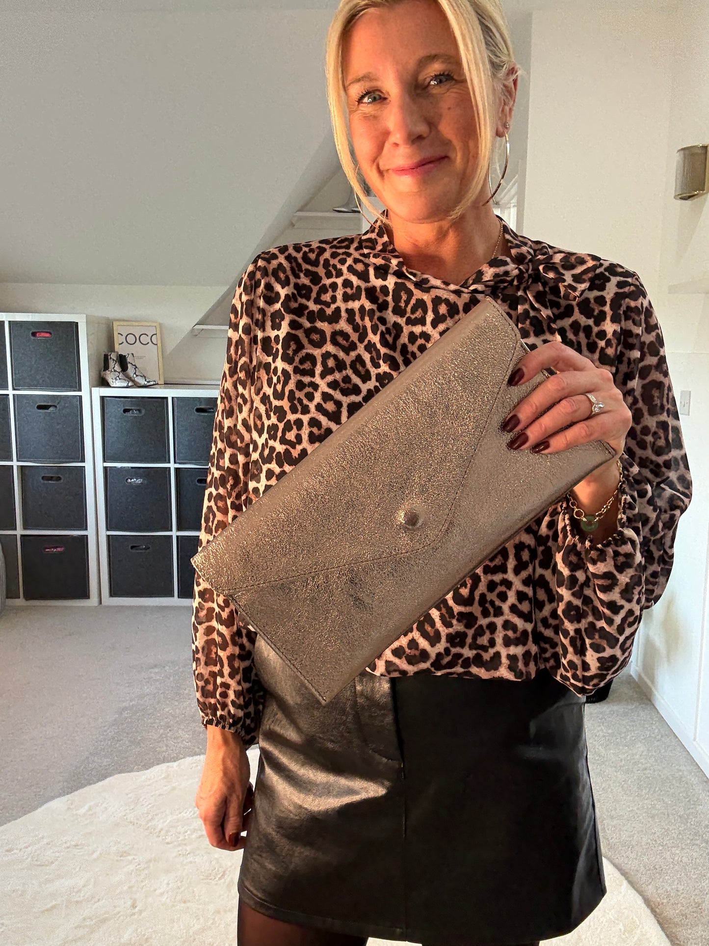 Ella Leopard Bow Blouse