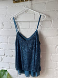 Sequin Cami Top (Black, Silver, Teal, Rose Gold)