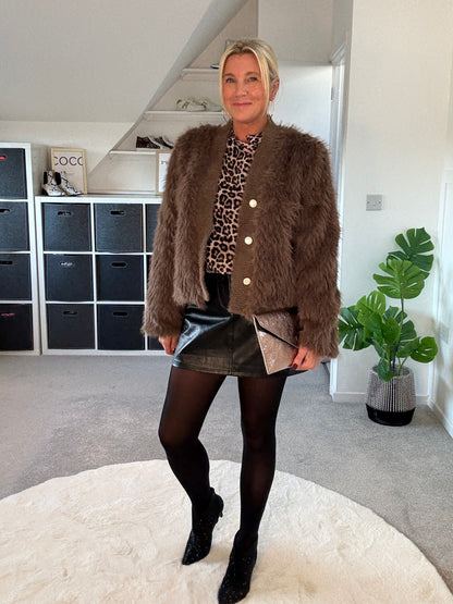 Ella Leopard Bow Blouse