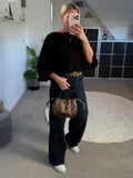 Black Frill Sleeve Jumper