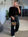 Black Frill Sleeve Jumper