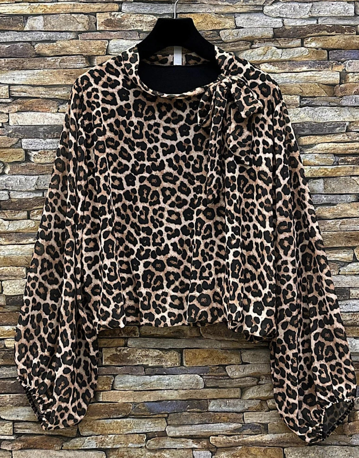 Ella Leopard Bow Blouse