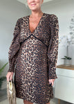 Leopard L/S V Neck Dress