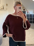 Charcoal Contrast Stitch Cosy Jumper