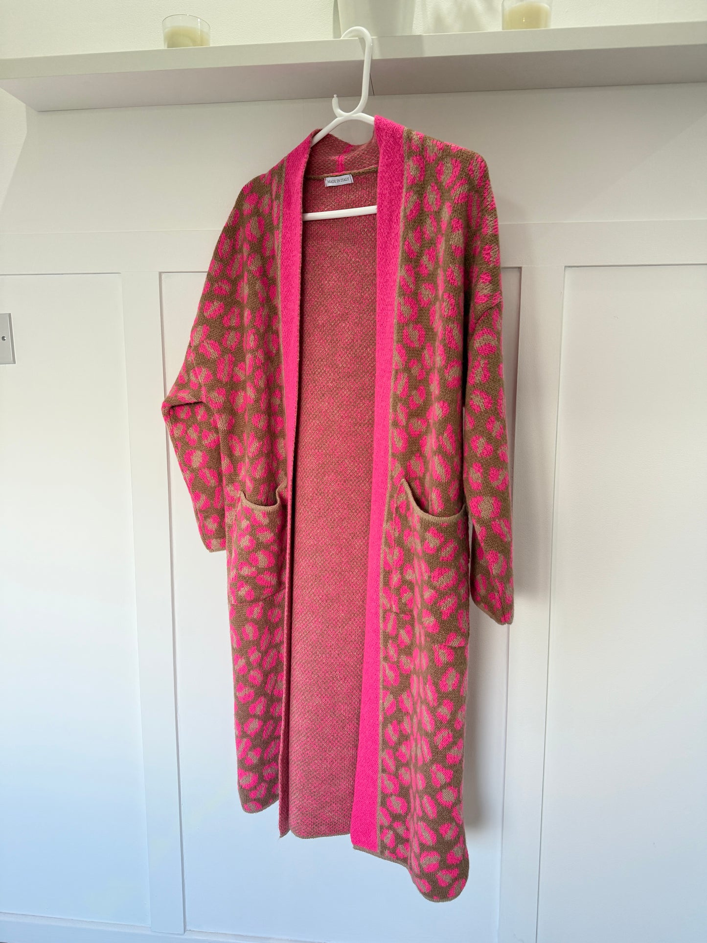 Tan/Camel Leopard Long Cardigan