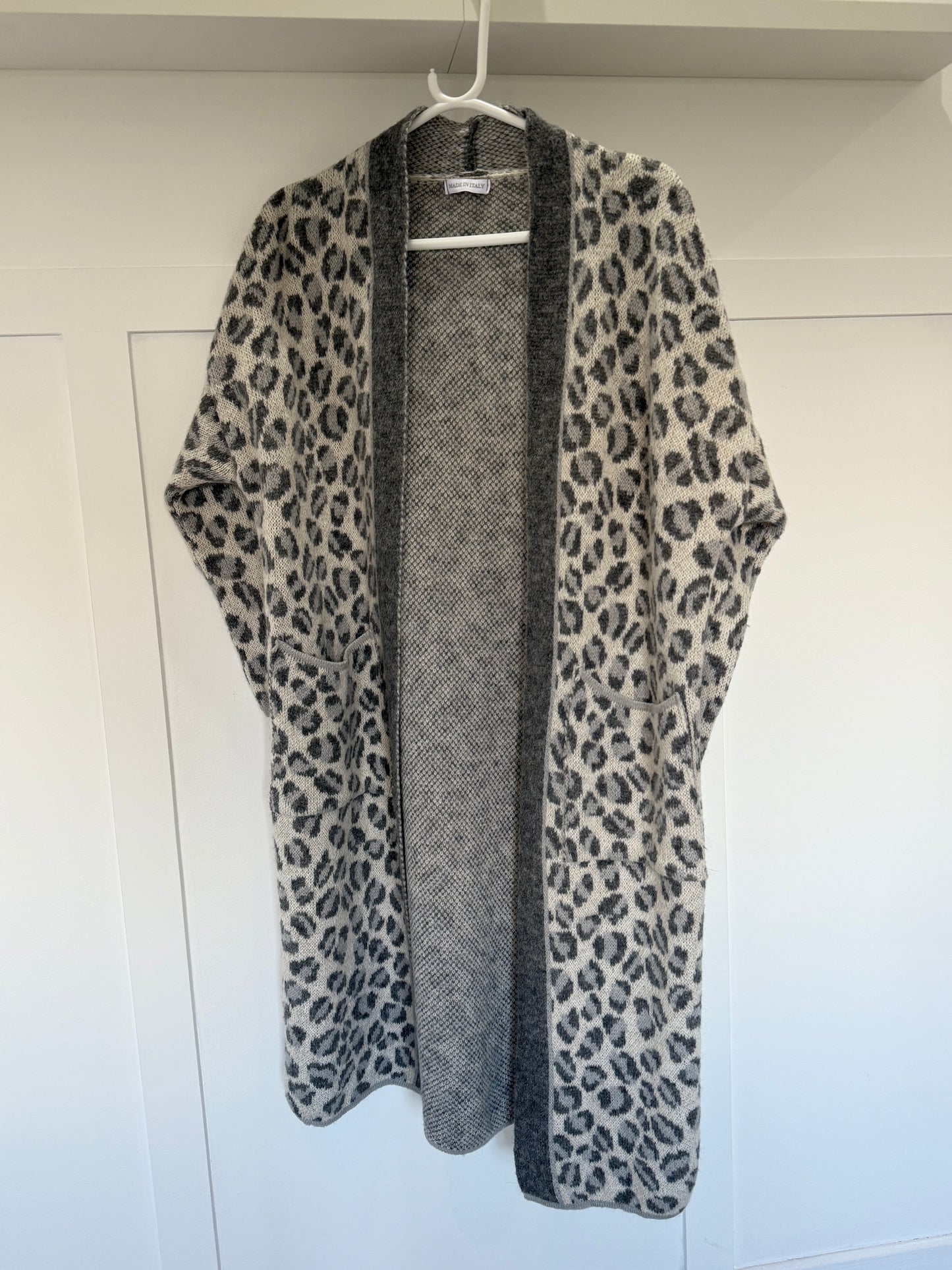Tan/Camel Leopard Long Cardigan