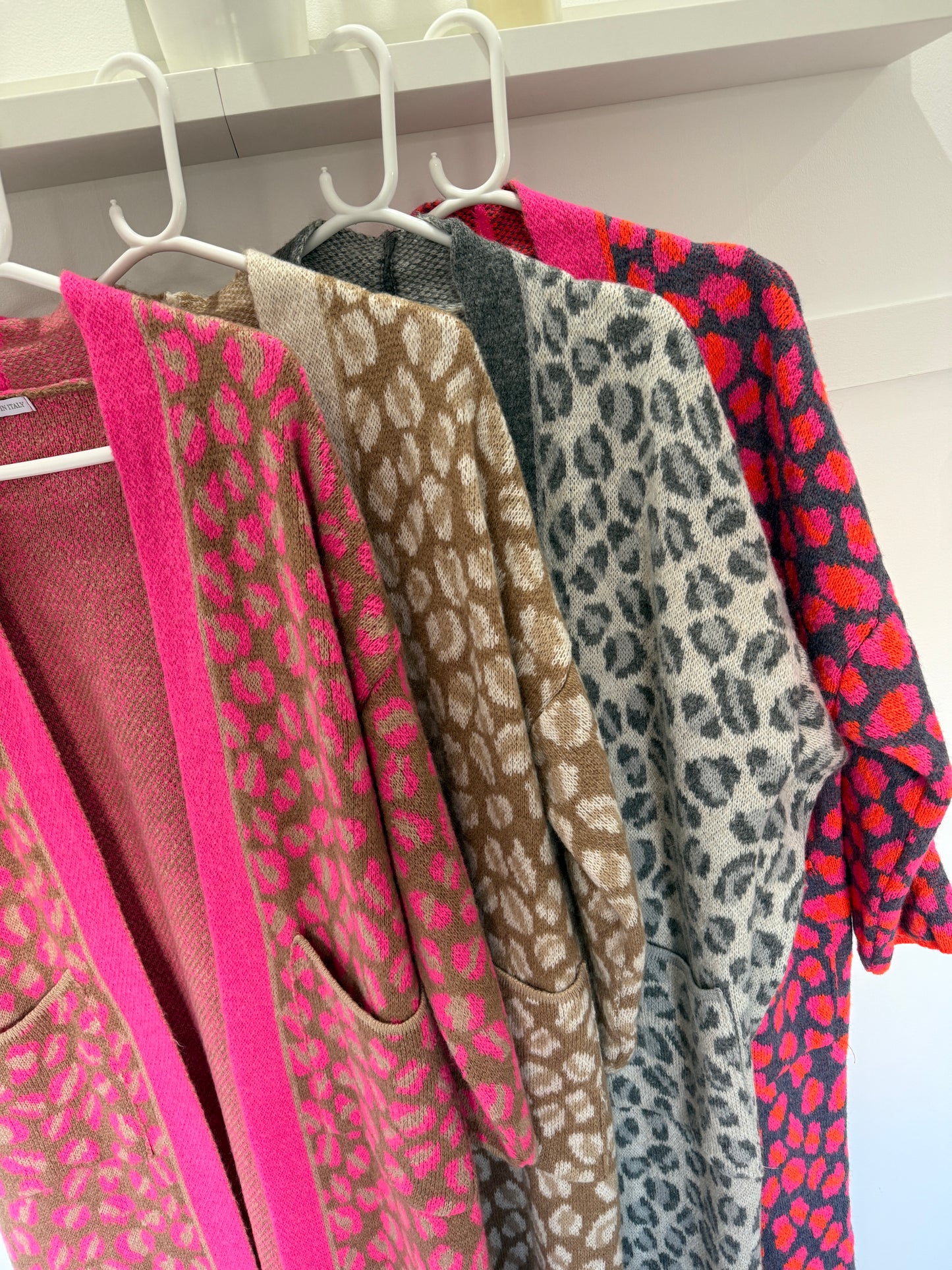 Tan/Camel Leopard Long Cardigan