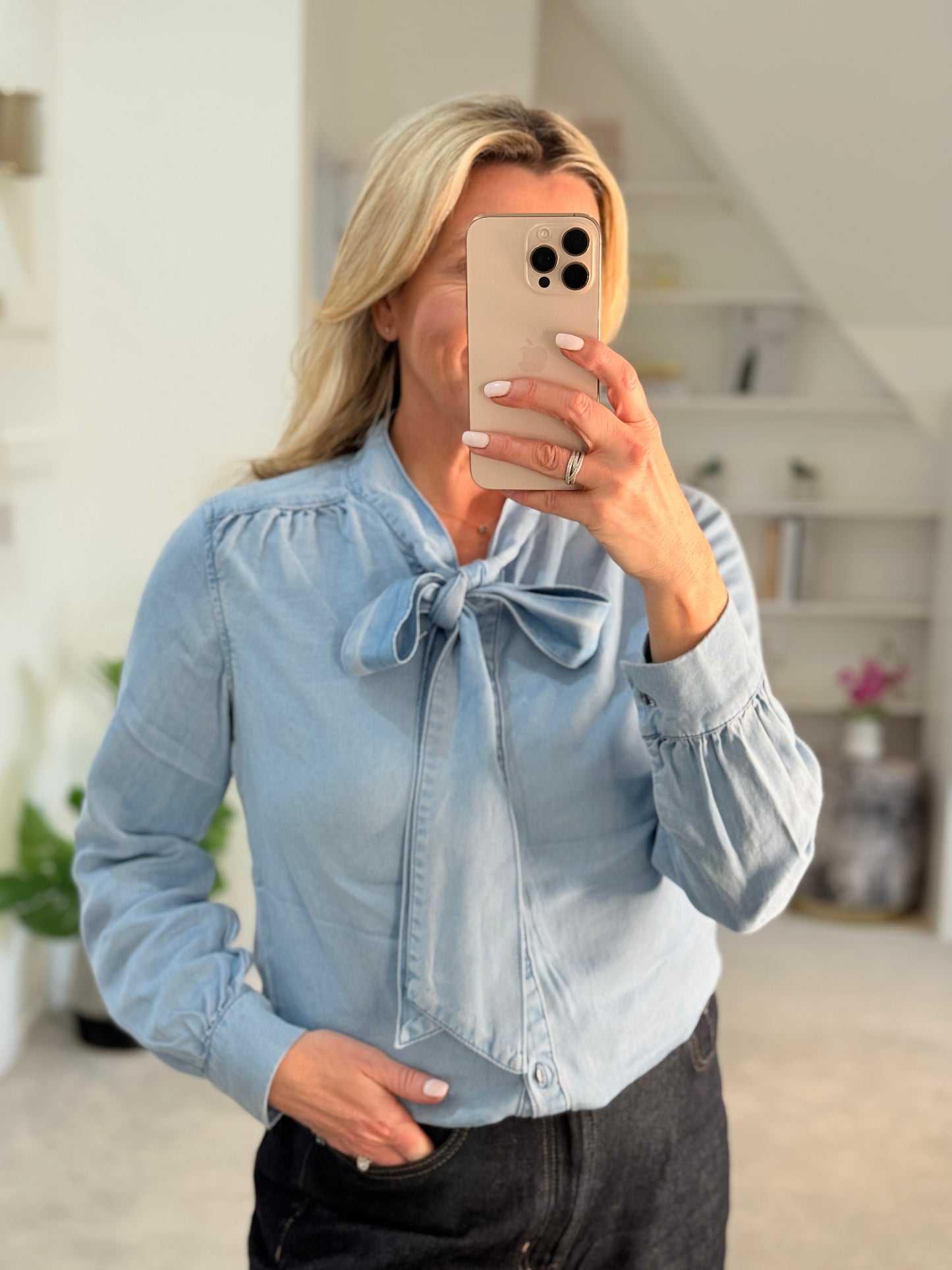 Light Blue Charleen Tencel Blouse