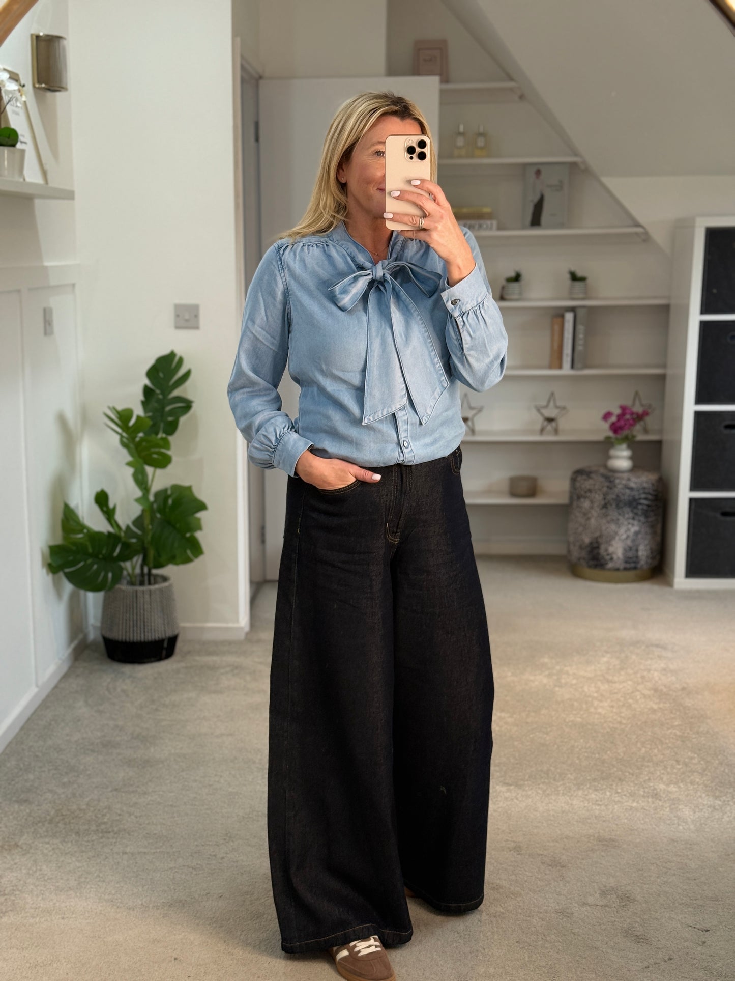 Light Blue Charleen Tencel Blouse