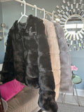 Black Short Soft Faux Fur Coat