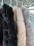 Taupe Short Soft Faux Fur Coat