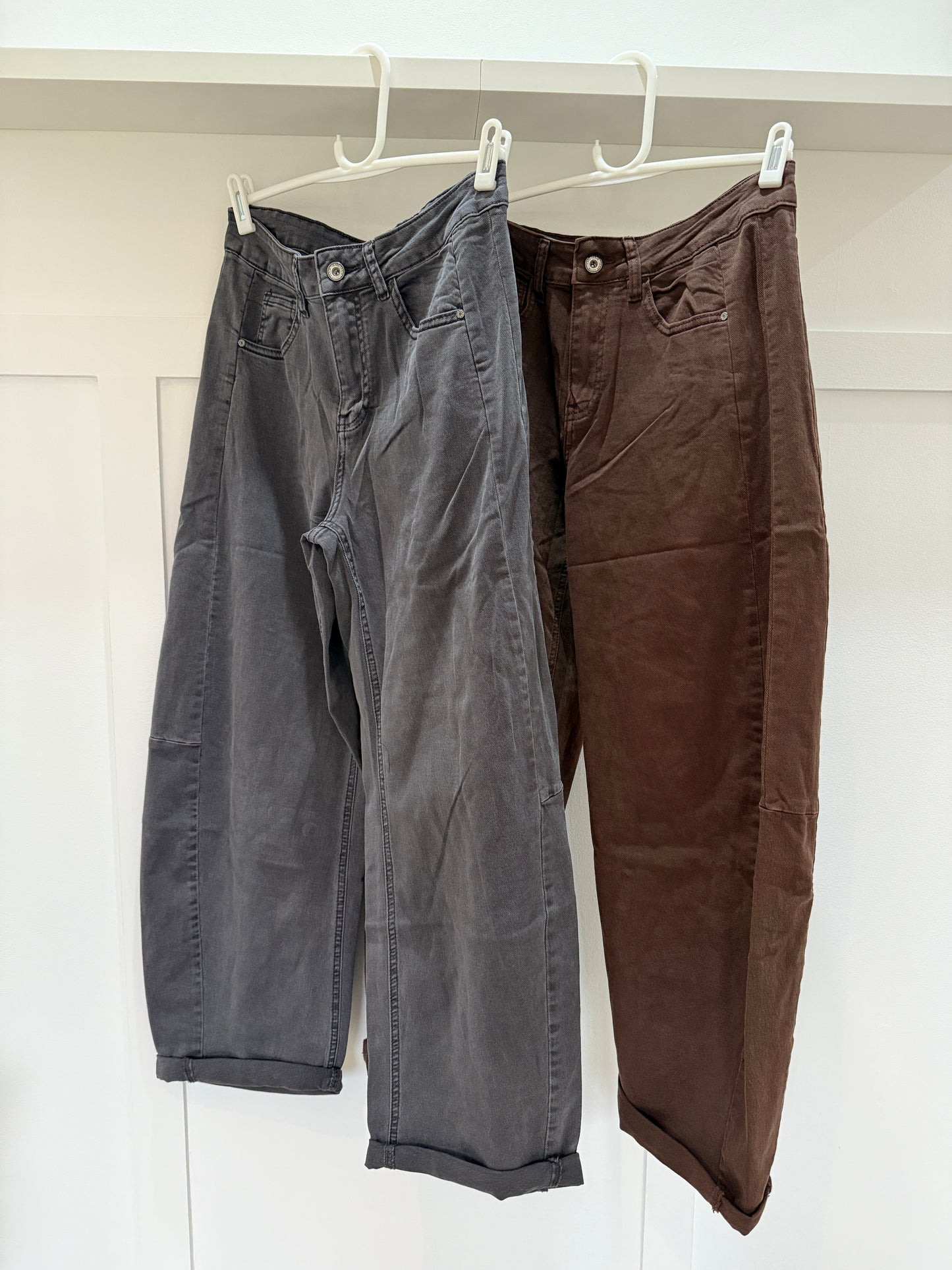 Dark Mocha Barrel Leg Jeans