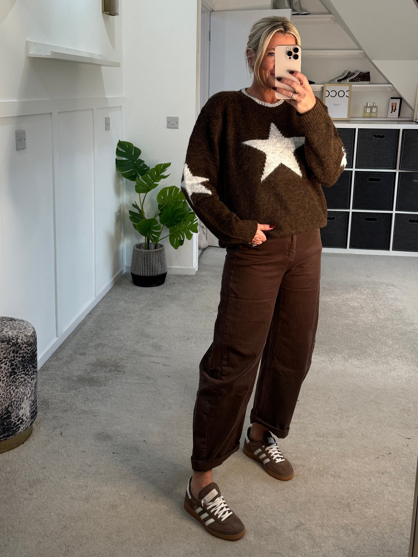 Dark Mocha Barrel Leg Jeans