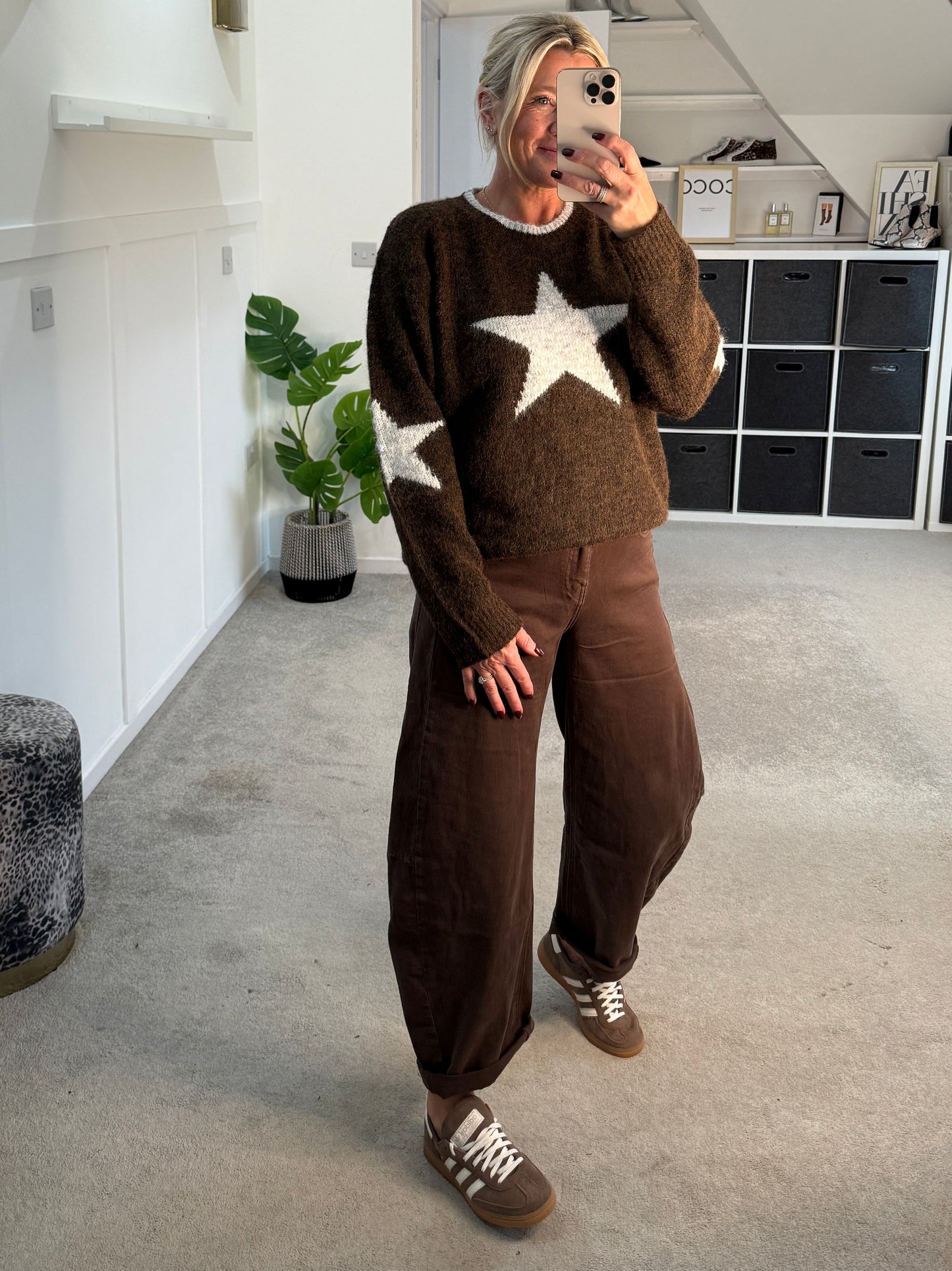 Dark Mocha Barrel Leg Jeans