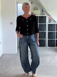 Black Short Crochet Cardigan
