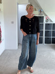 Black Short Crochet Cardigan