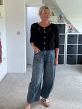 Black Short Crochet Cardigan