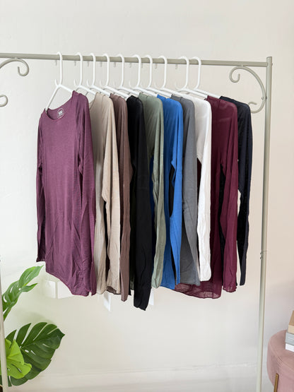 Cashmere Blend L/Sleeve Layering Top | 12 Colours