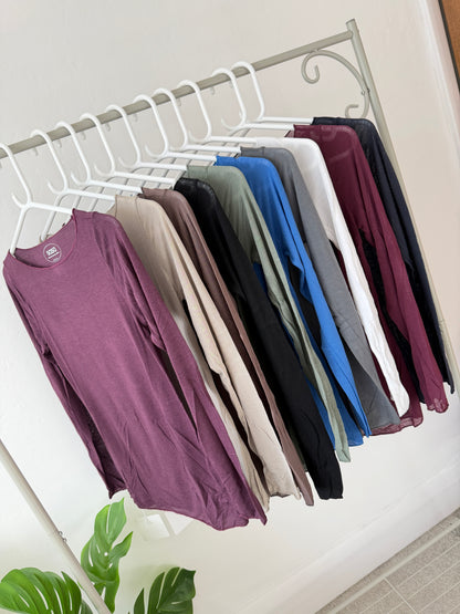 Cashmere Blend L/Sleeve Layering Top | 12 Colours