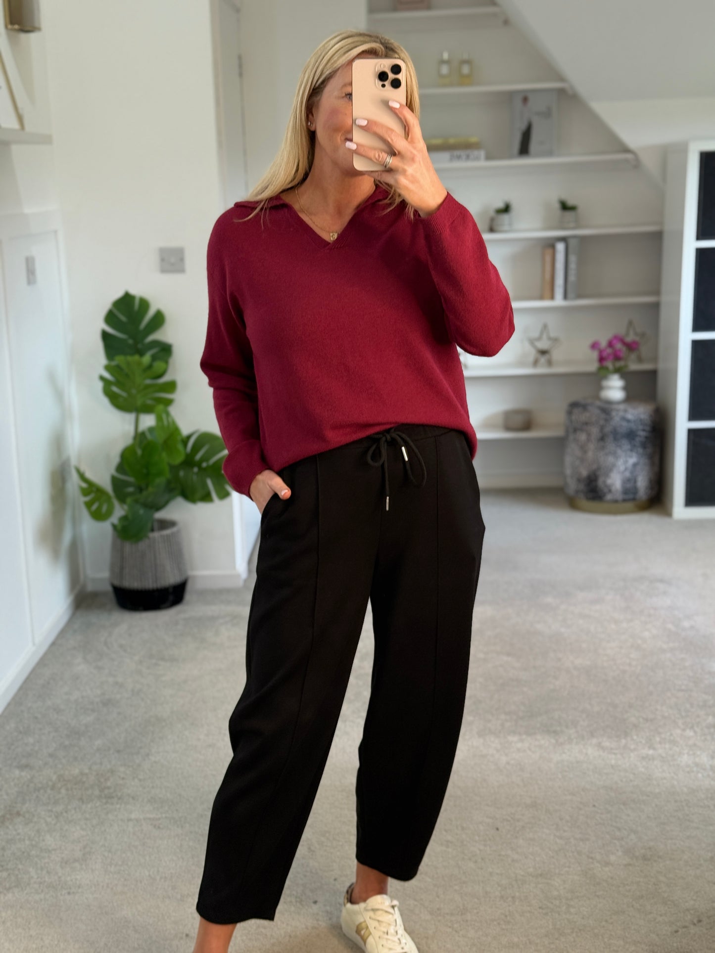 Granata V Neck Polo Knit