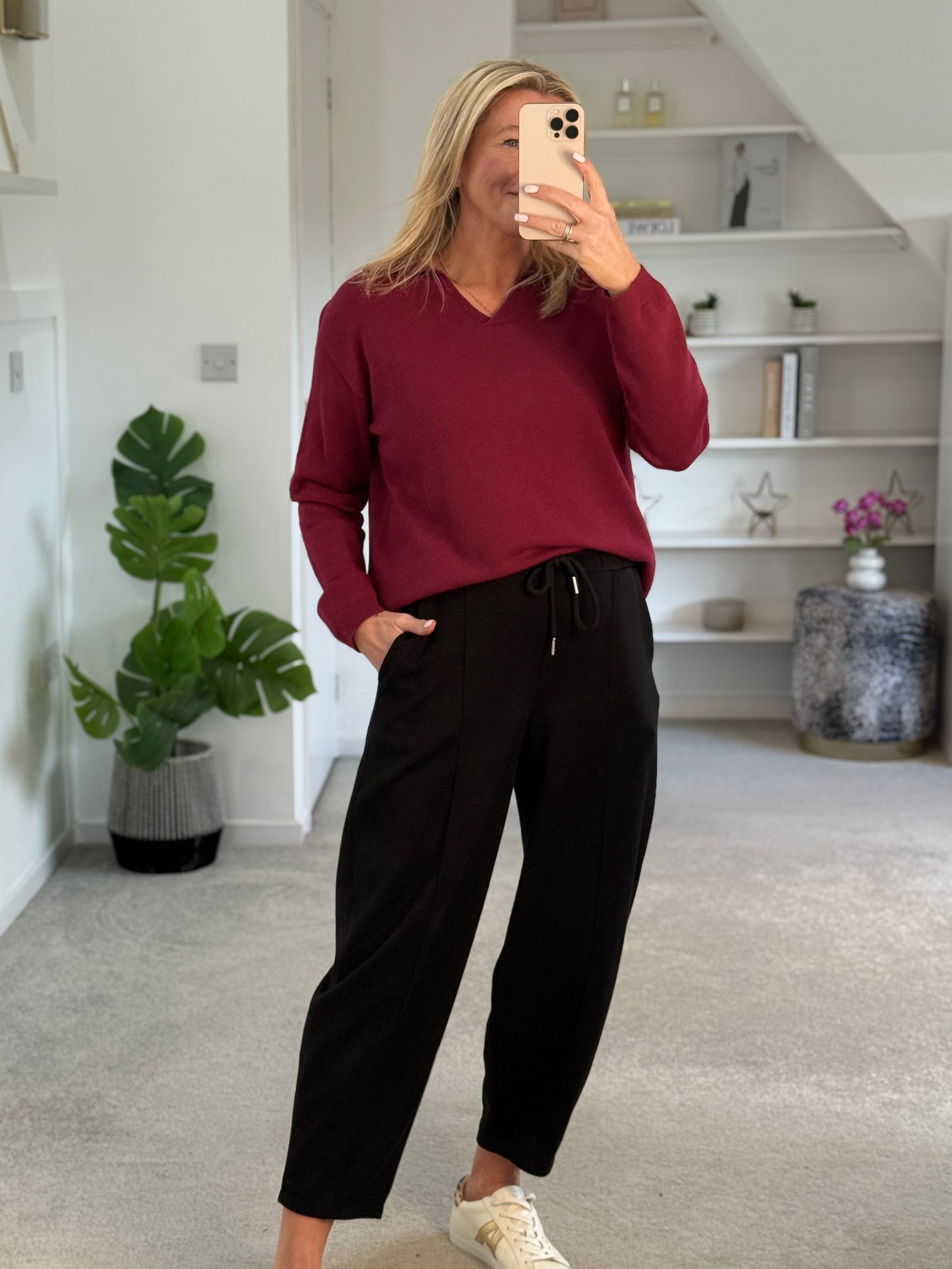 Granata V Neck Polo Knit