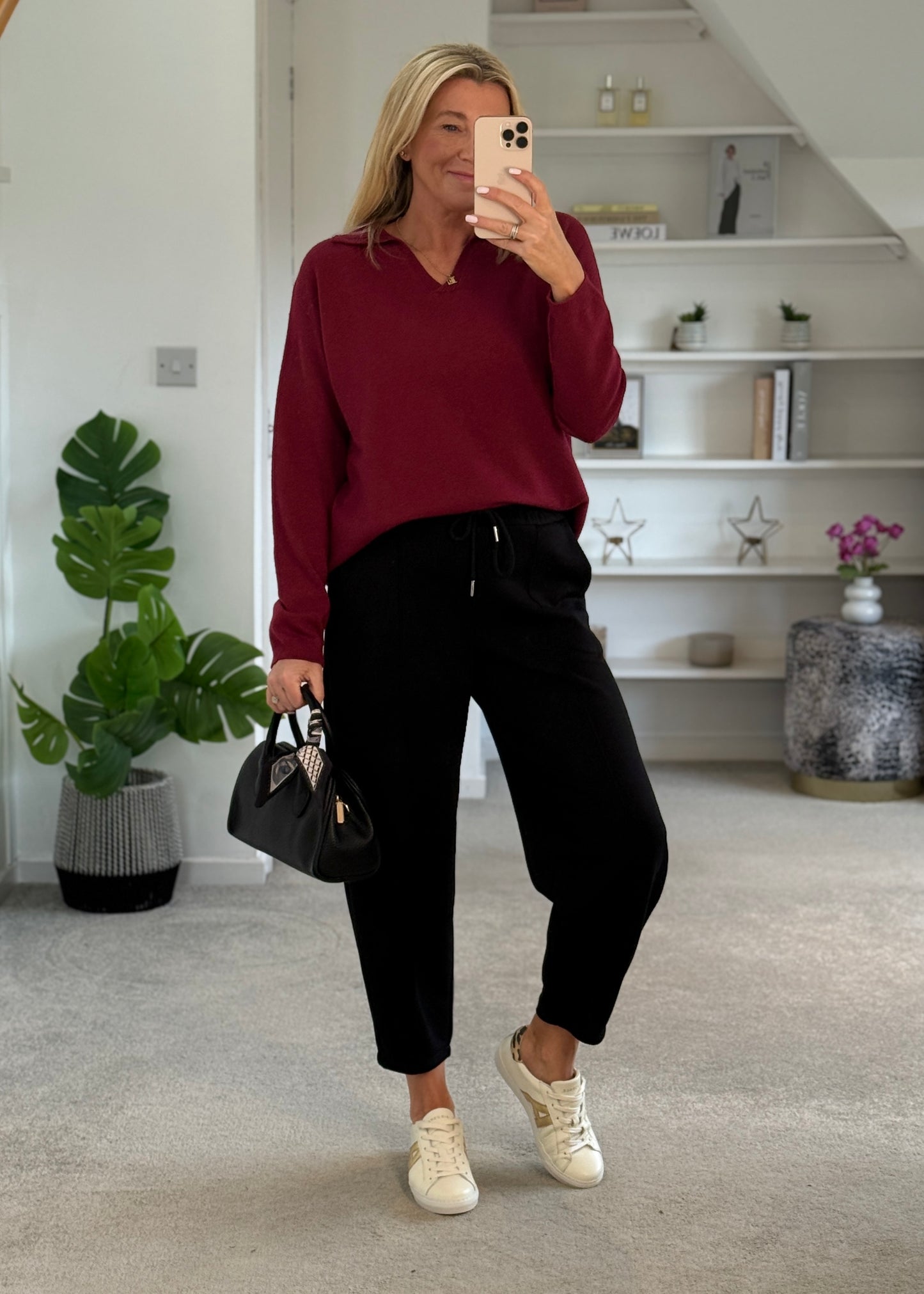 Granata V Neck Polo Knit