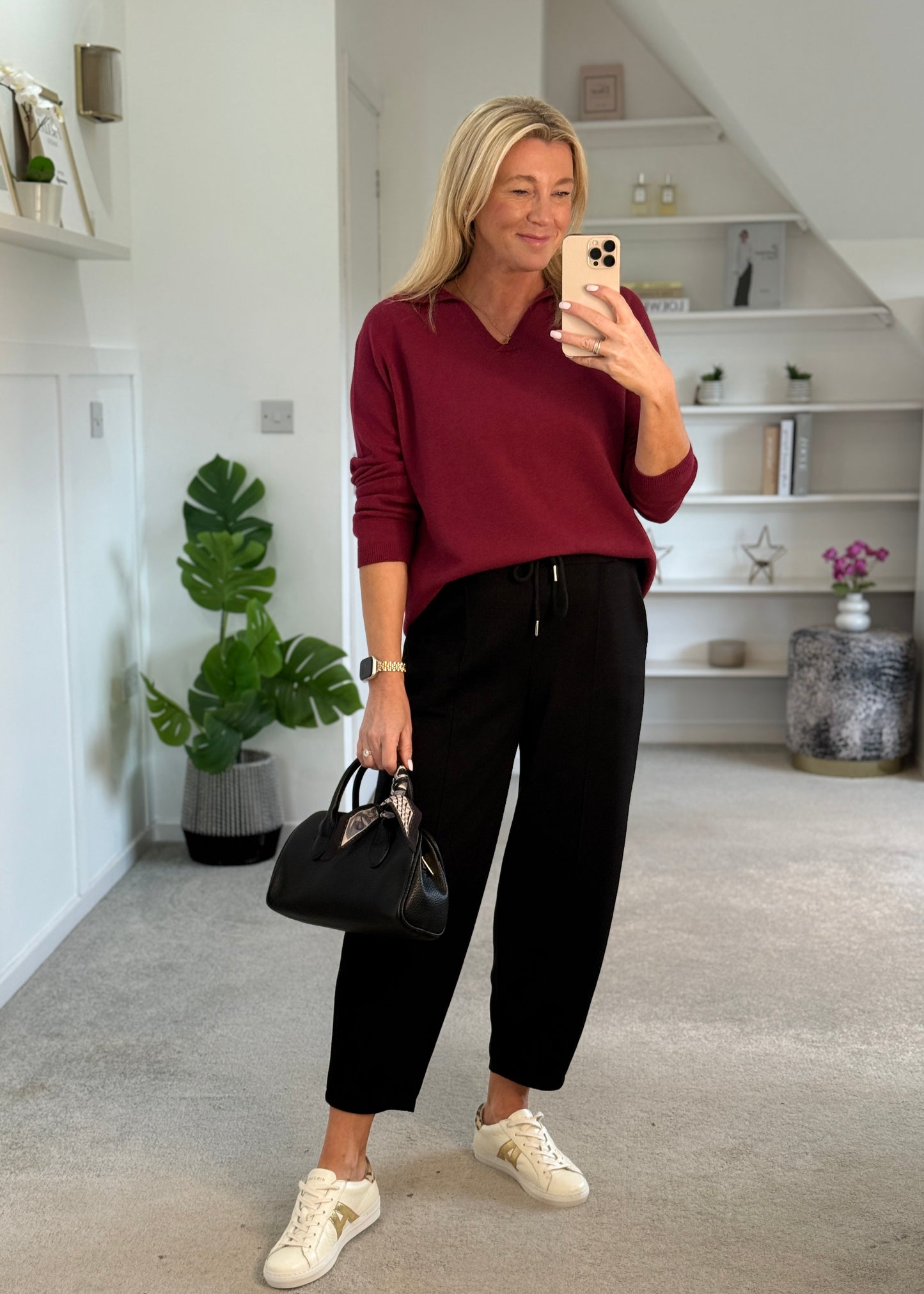 Granata V Neck Polo Knit