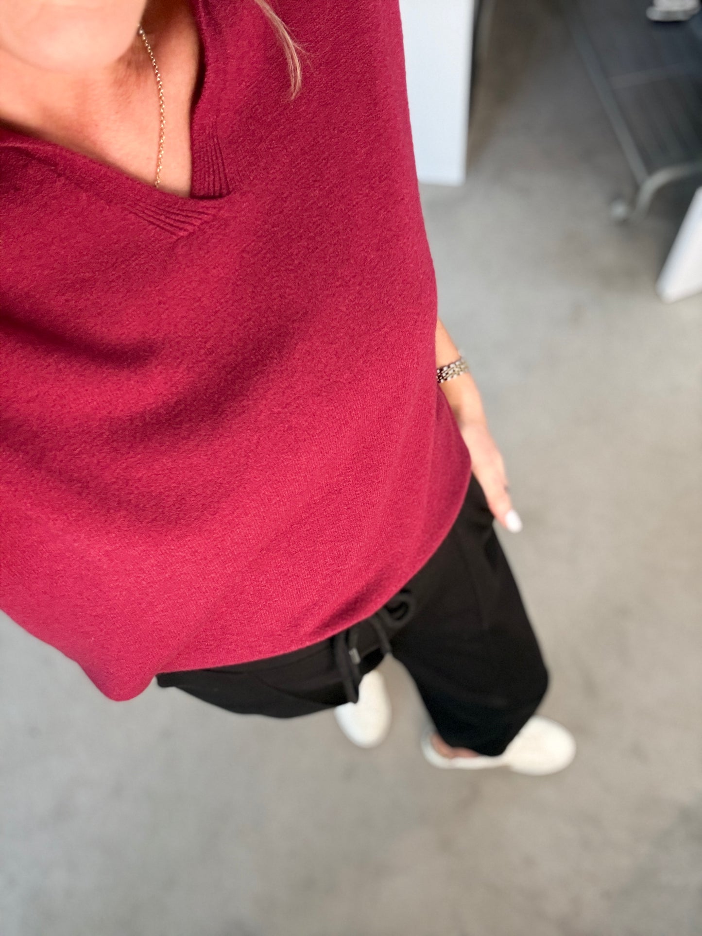 Granata V Neck Polo Knit