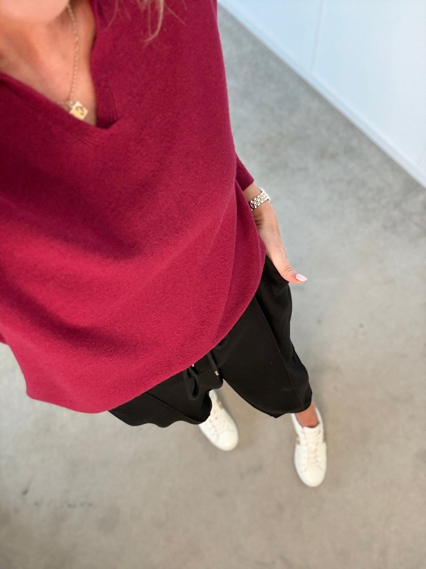 Granata V Neck Polo Knit