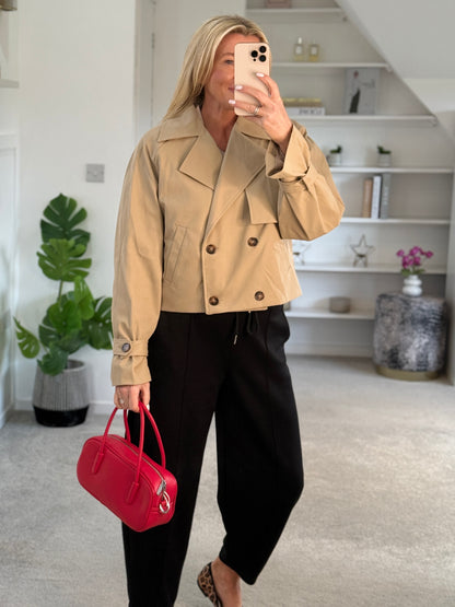 Navy Trench Style Jacket