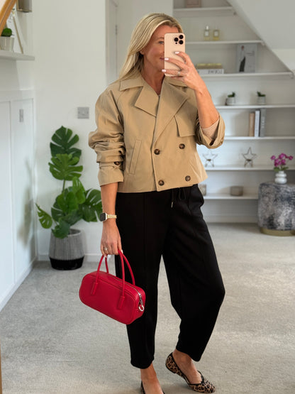 Stone Trench Style Jacket