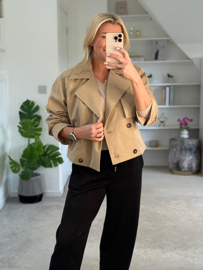 Navy Trench Style Jacket